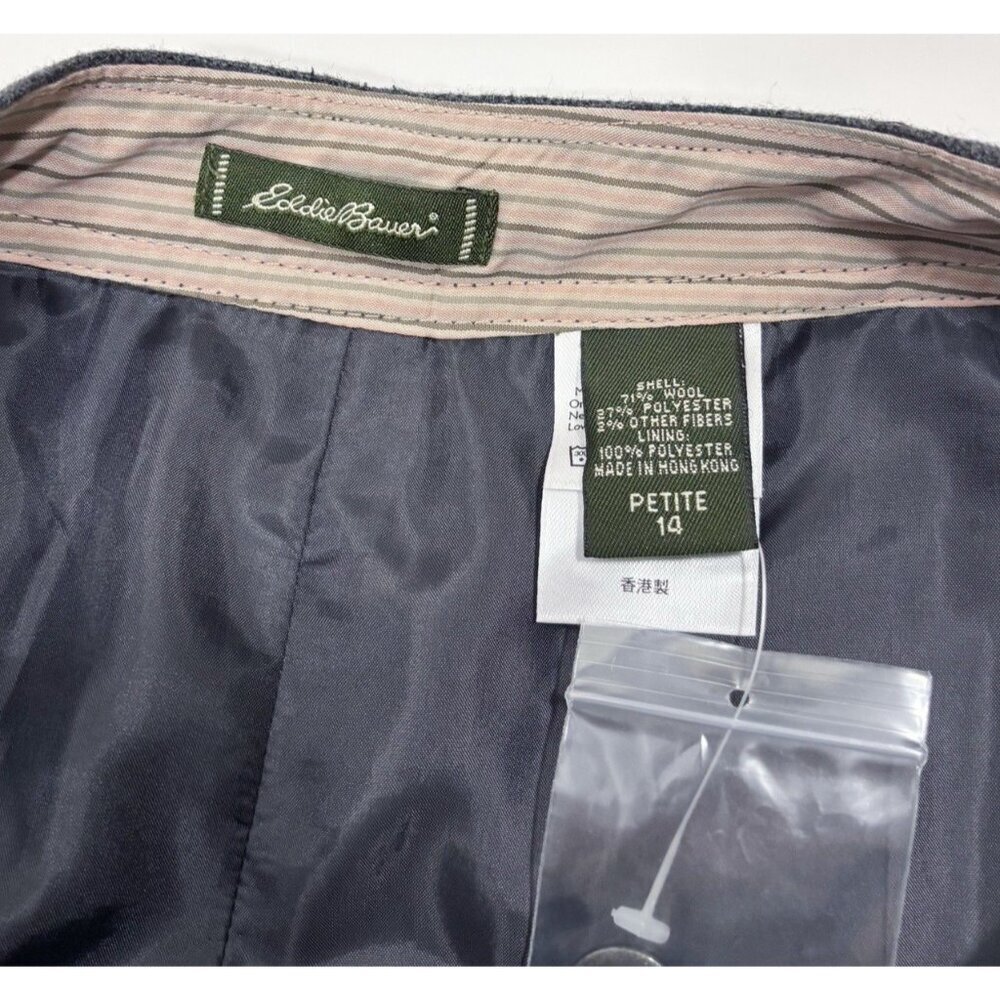 Eddie Bauer Wool Cargo Carpenter Maxi Midi Skirt Charcoal Gray - 14 Petite - NWT - Picture 3 of 7